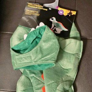 Dog costume Halloween dress up (Dinosaur) green orange size Medium